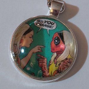 Deadpool Comic Keychain Unique Handmade Upcycled